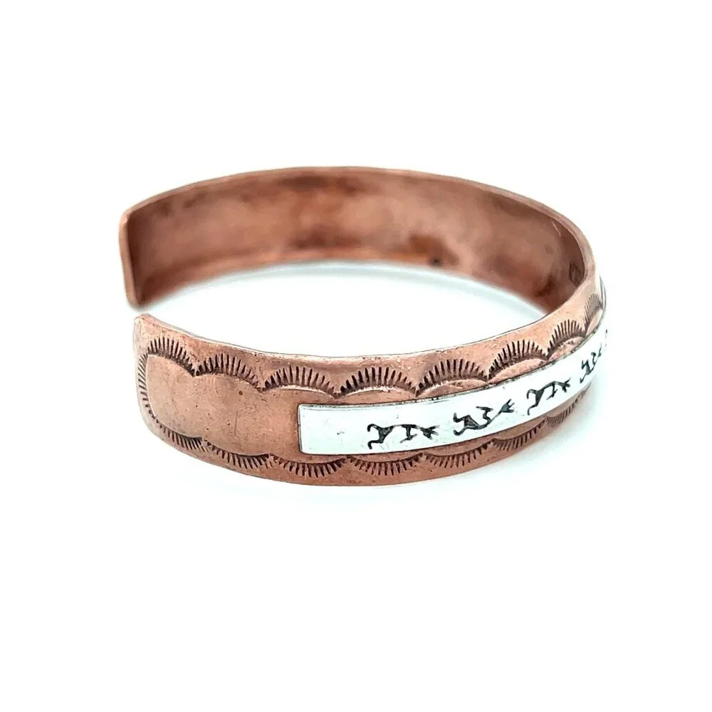 Signed Sterling Skeets Cuff‎